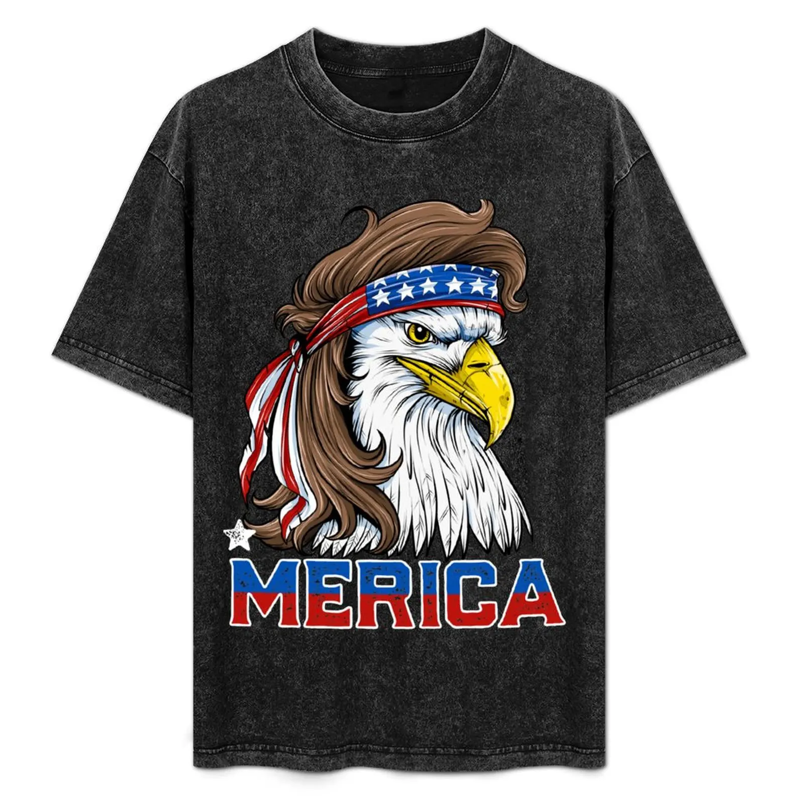 

Футболка Eagle Mullet с изображением американского флага ко Дню независимости, водонепроницаемая повседневная футболка с американским флагом, футболка с изображением американского флага Merica USA