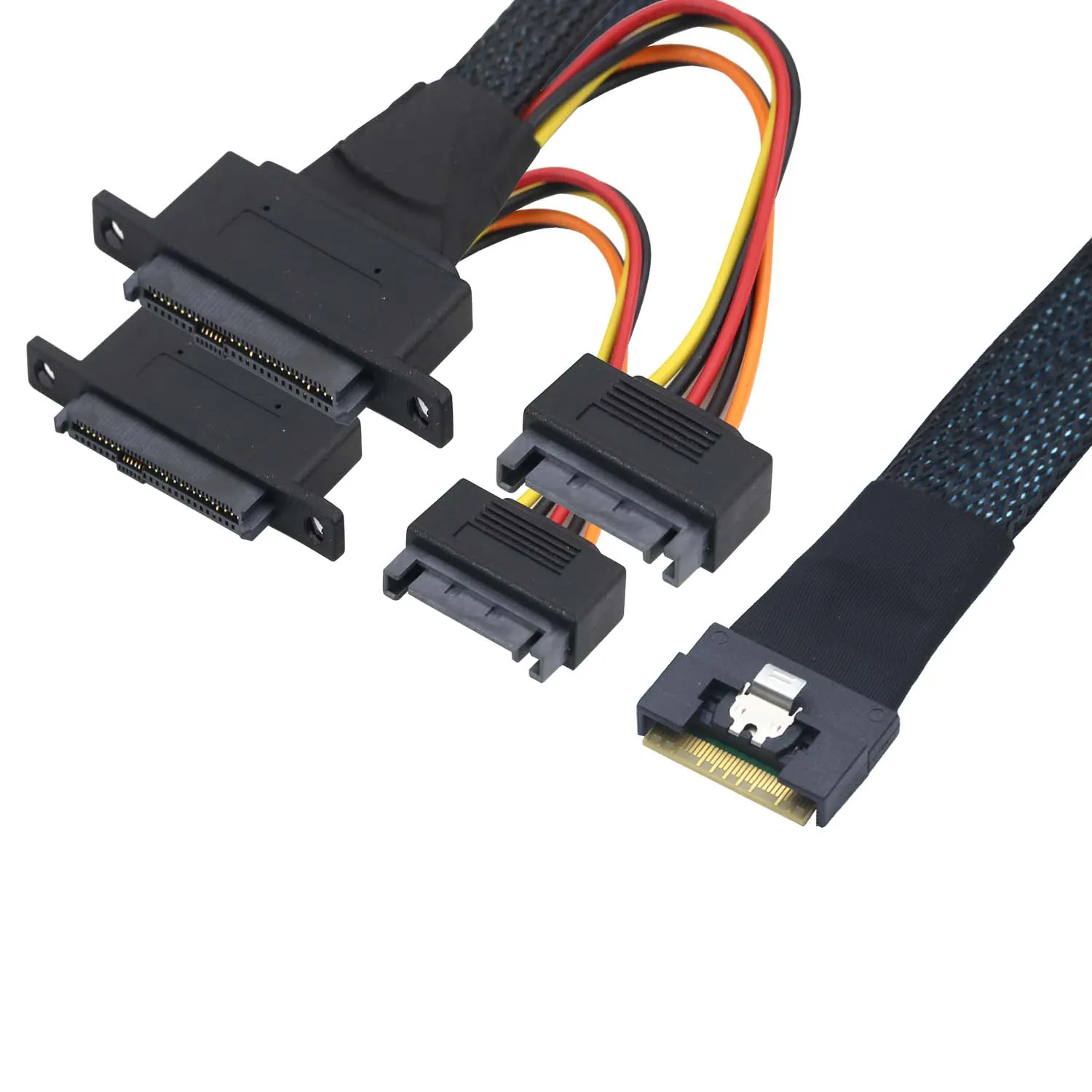 

PCIe 4.0 SlimSAS 8x SFF-8654 8i to SFF-8639 U.2 Adapter Cable, with Anti-Misinsertion & Screw Holes for Server Storage