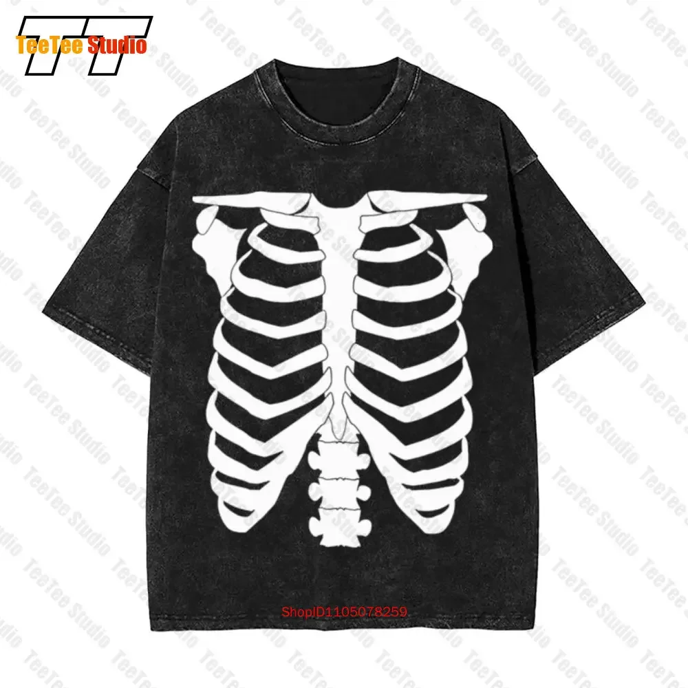 Bones Skeleton Rib Cage Punk Rock Metal Goth Oversized T-Shirt UF3G