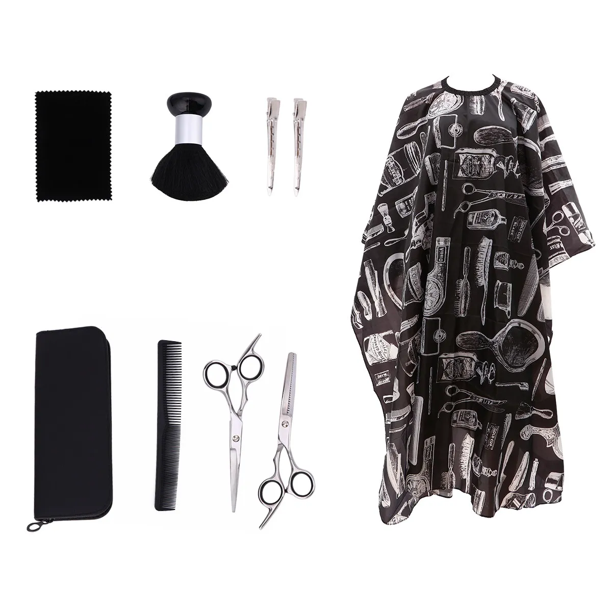 

Hairdressers Scissors Barbershop Accessories Hairdressing Tools Cutting Supplies Haircut Kit Black