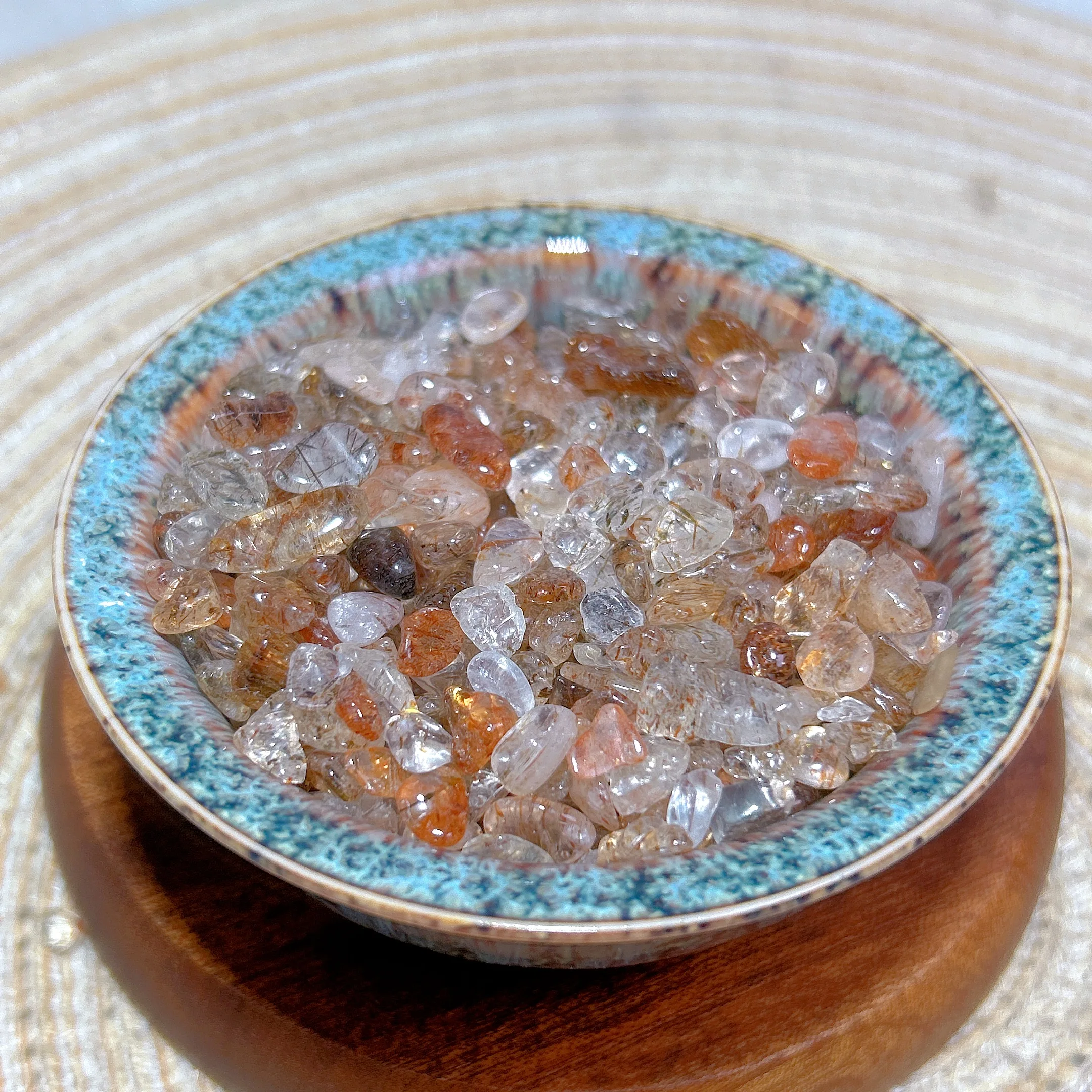 Wholesale Healing Natural Crystals Black Rutile Super Seven Chips Raw Stone Polished Energy Mineral Ornament Ore Gift
