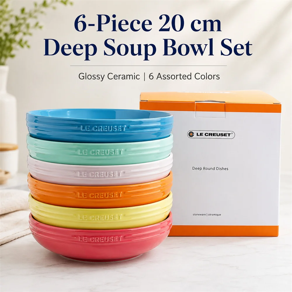 le-creuset-8-ceramic-deep-bowl-set-of-6-20cm-rainbow-stoneware-noodle-soup-bowls-in-gift-box-microwave-safe-tableware
