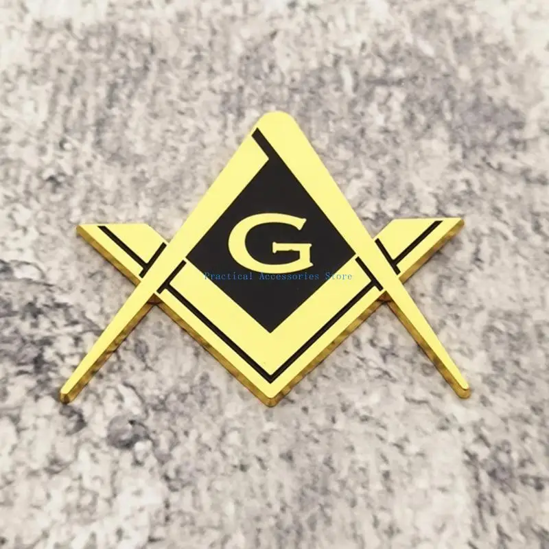 

U75E Masonic Car Emblems Weather Resistant Sticker Strong Adhesive Decal for Members And Enthusiasts Vehicle Customization