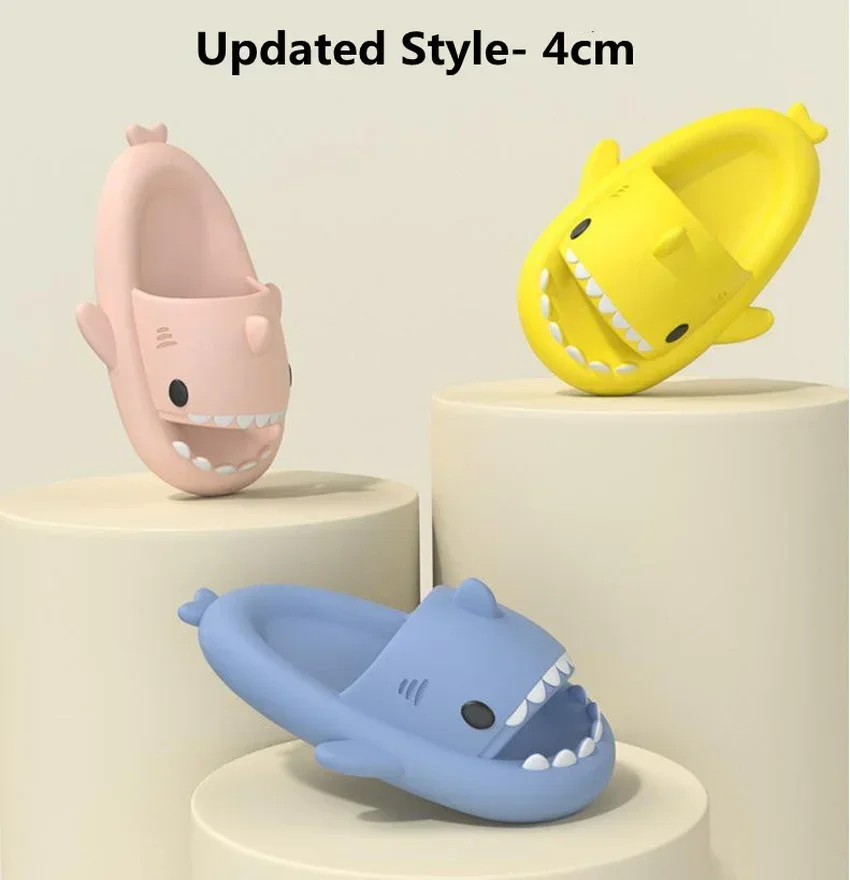 Home Shark Slippers Cloud Women Clapper Slides Summer Beach Indoor Soft Eva Sandals Men Male Funny Non Slip Shoes Ladies Female