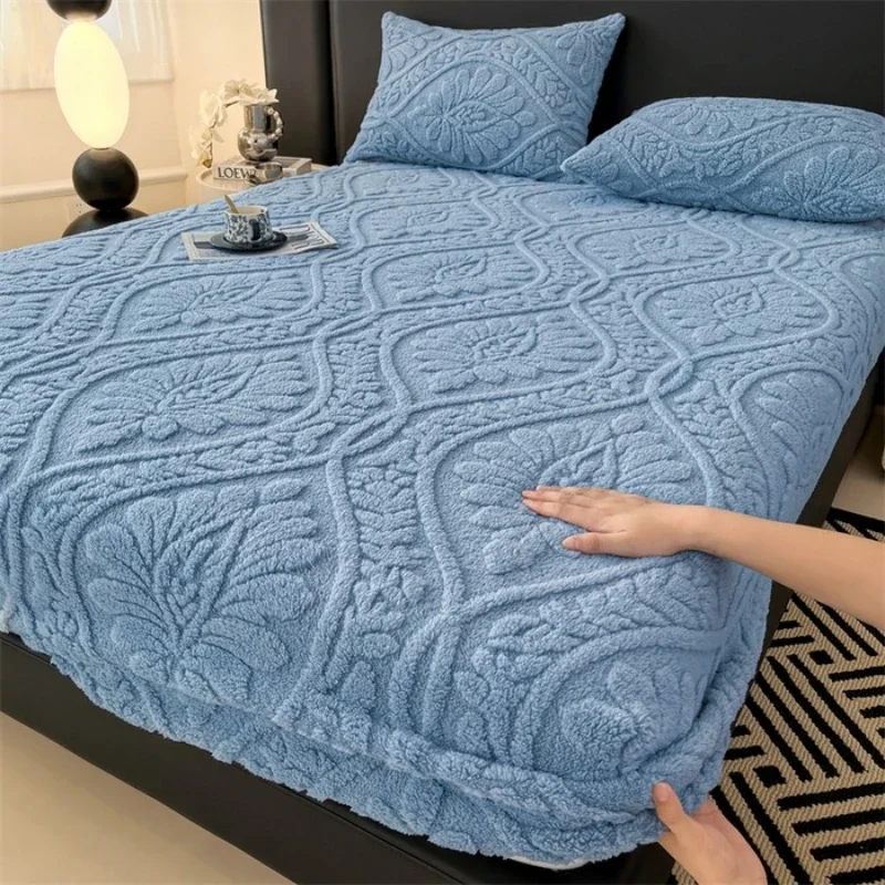 

2025 New Model of Koke Re-Ti Flower Cotton Fleece Bed Hat Autumn and Winter Thickened Warm Falai Milk Velvet Mattress Cover