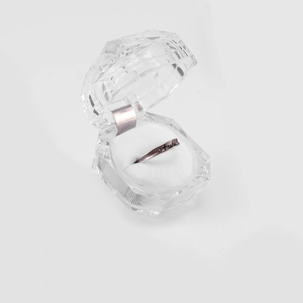 10Pcs Simple Ring Box Jewelry Storage Case Earrings Necklace Organizer Premium Material Gift for Christmas Wedding White