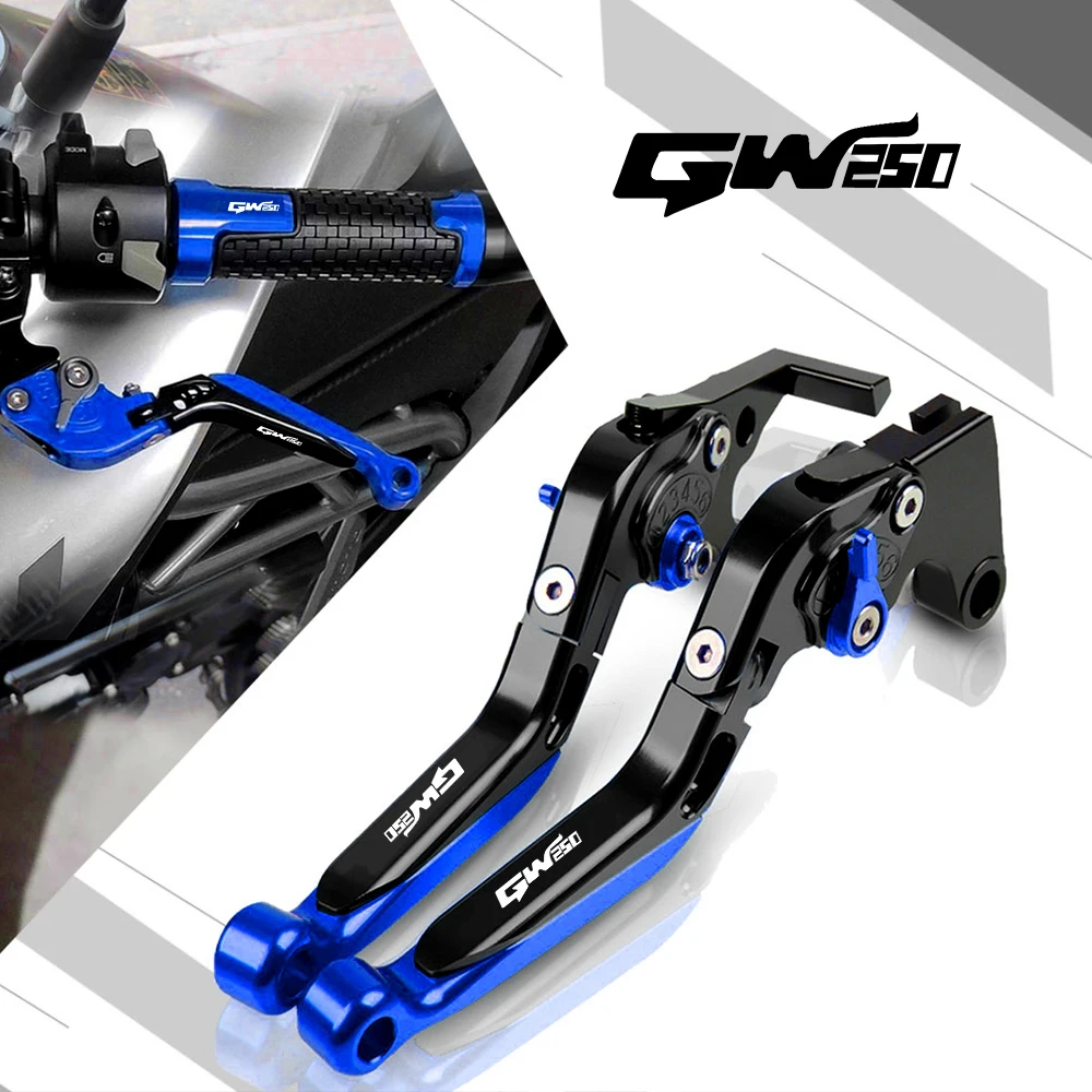 GW250 Acessórios para motocicletas Alavancas de freio e embreagem extensíveis ajustáveis para SUZUKI GW250 INAZUMA 2012-2018 2017 2016 CNC alumínio