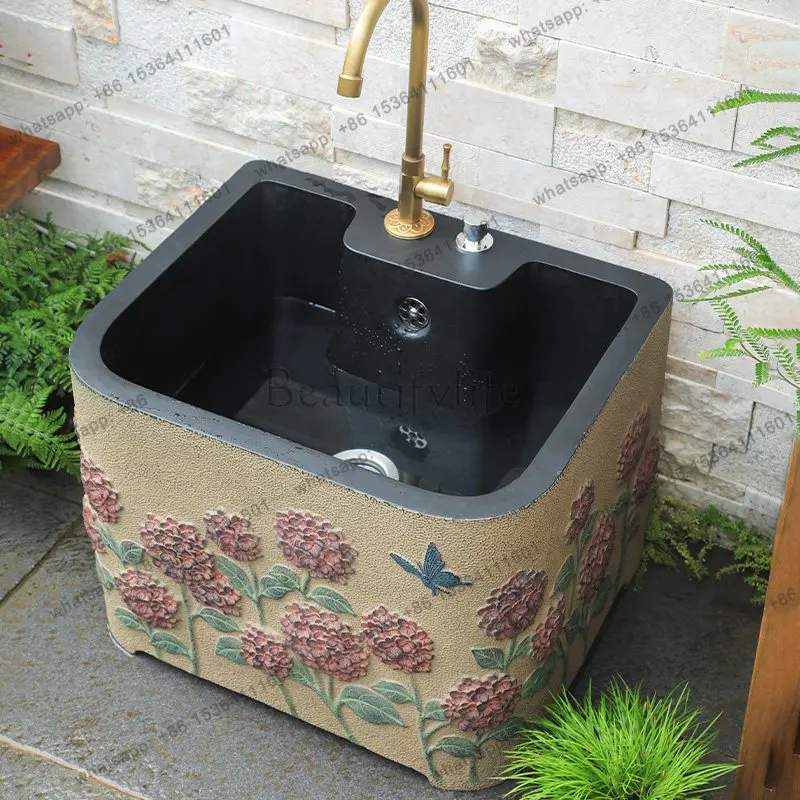 Yard mop pool household outdoor garden terrace sink wash yard mop pool