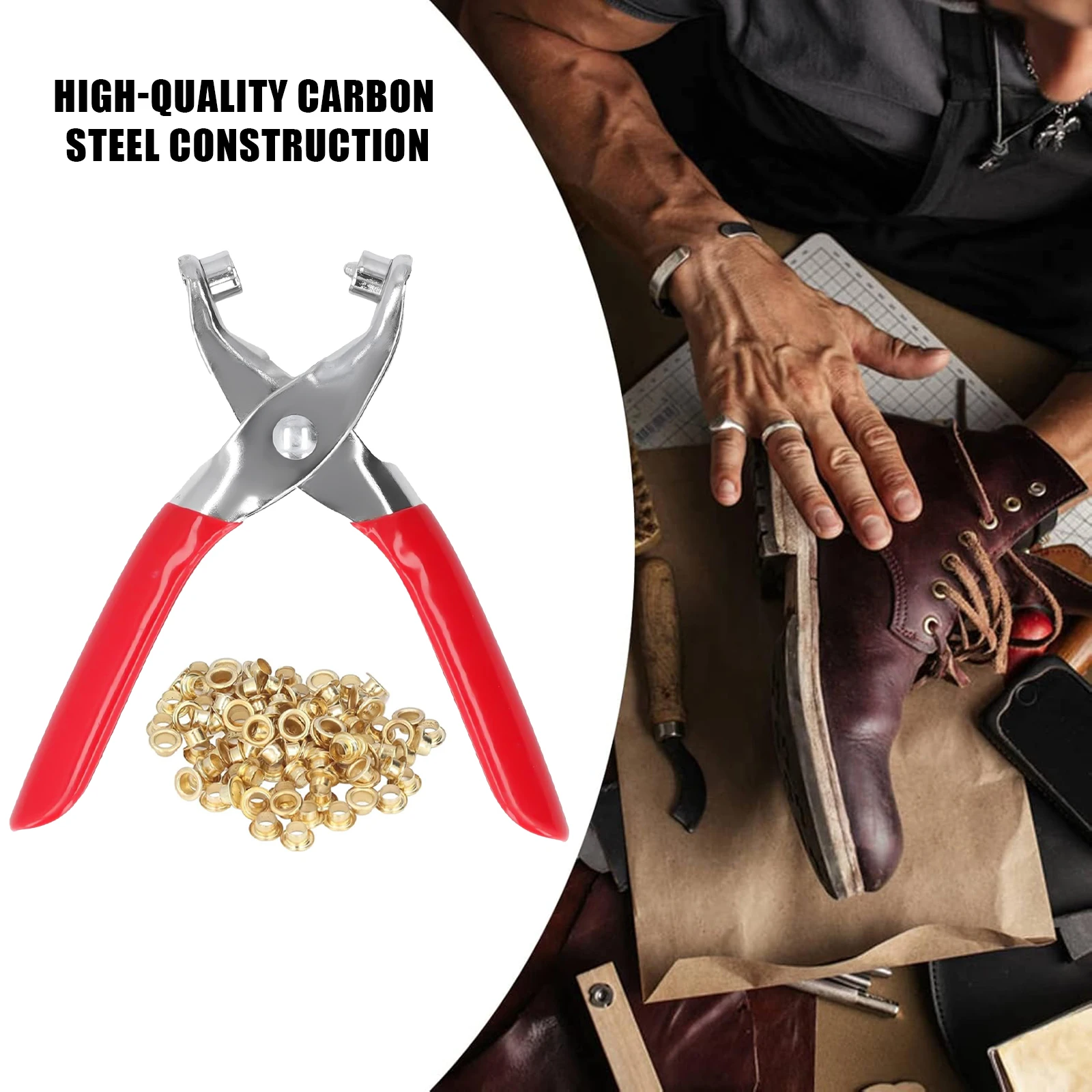 

1 Sets Scrapbook Eyelet and Eyelet Punch Die Tool DIY Manual Tools Kit Leather Craft Clothing Leather Belt Hat Hand Tools