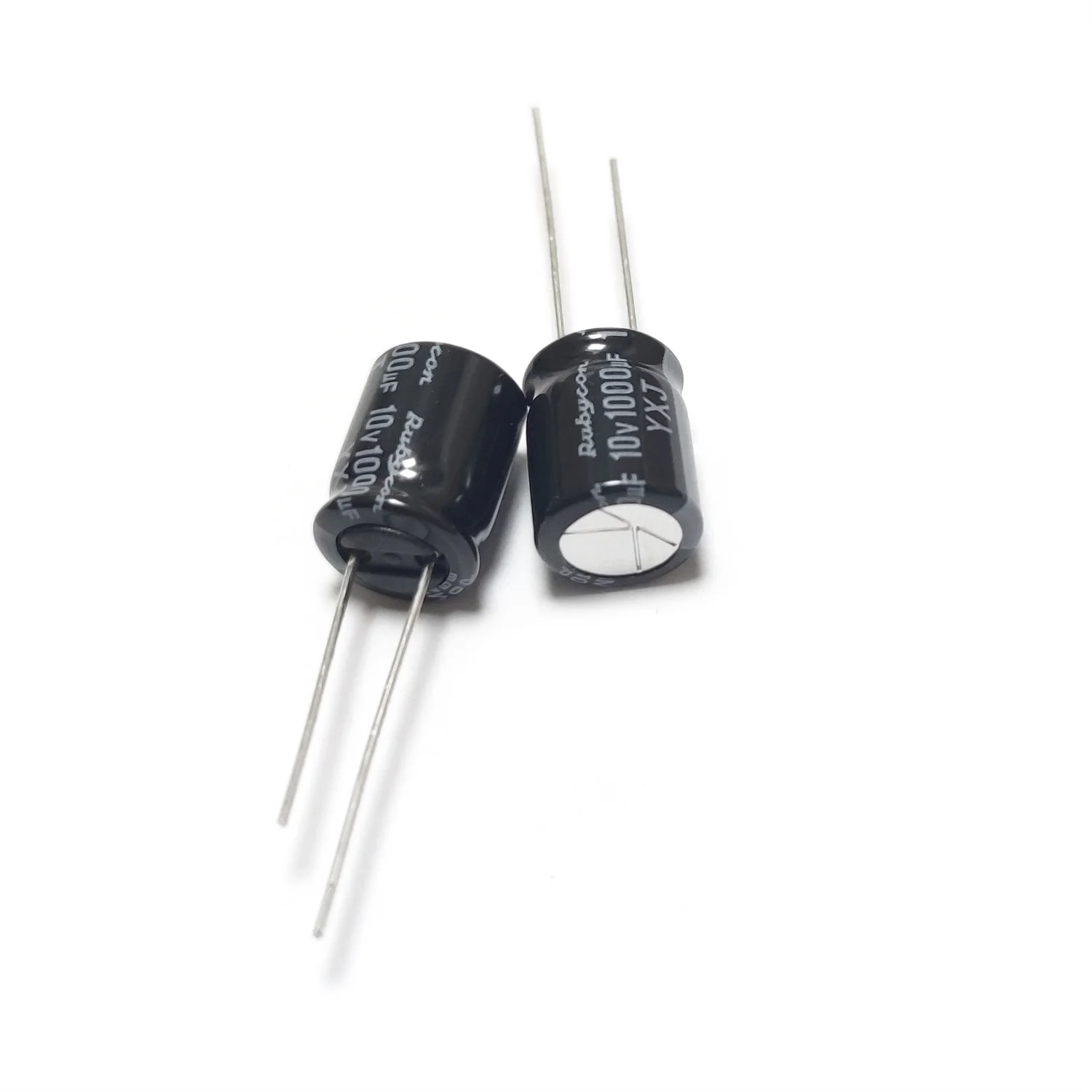10PCS10V1000UF YXJ 10X12.5mm RUBYCON حياة طويلة ، مقاومة منخفضة الألومنيوم مُكثَّف كهربائيًا 10YXJ1000M10X12.5