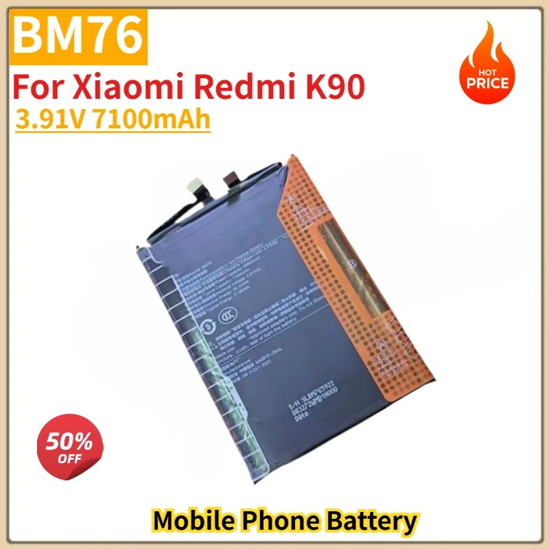 

BM76 High Quality Phone Battery 3.91V 7100mAh for Xiaomi Redmi K90 Brand New Replacement Battery