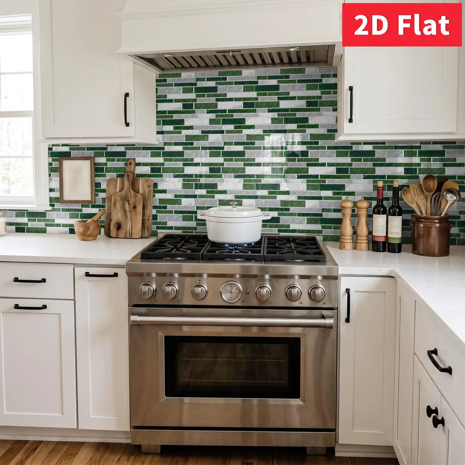 Green White Marble 12x12