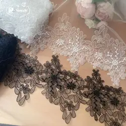 Width 20CM . New Fish Silk Thread Thin Lace Trim, Hollowed Lace, Wedding Dress, Headdress, Handmade DIY Accessories