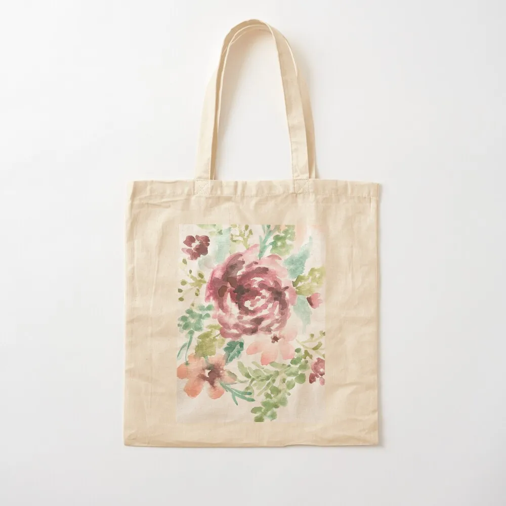 Burgundy Rose Tote Bag Candy bags Fabric bag Custom bag