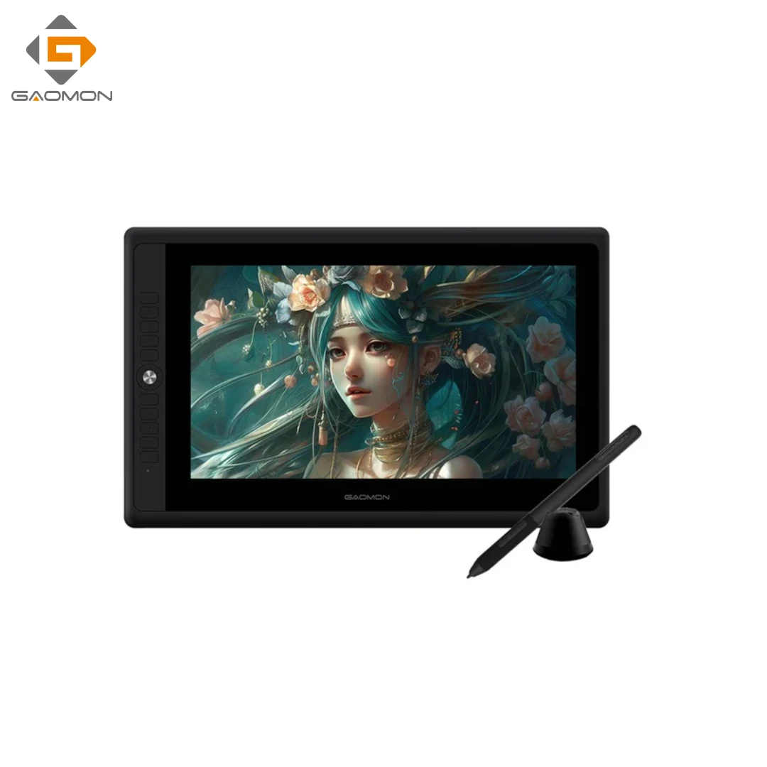 

Gaomon PD156 Pro Graphics Tablet 15.6 Inch Screen 88% NTSC Pen Display Anti-Glare Etched Glass Drawing Monitor Tilt support Pen
