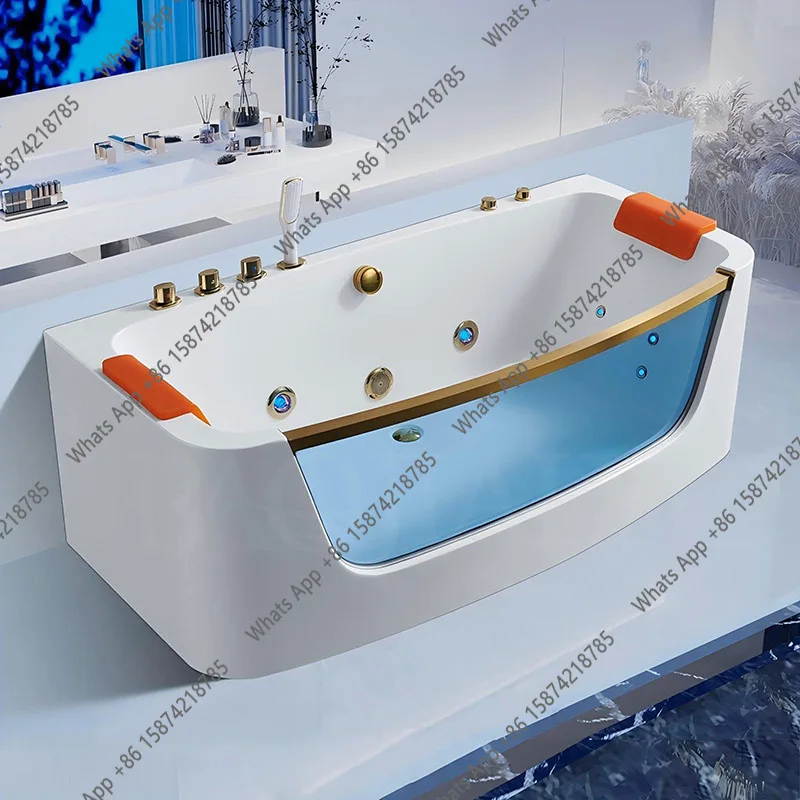 

Adult surfing jacuzzi manufacturer seamless cylinder intelligent heating acrylic constant temperature smart bathtub