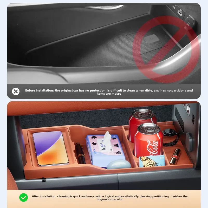 Lower Console Storage Box Fit Fangchengbao Ti7 EV Flash Charge Edition 2026 Anti-slip Tray Space Saving Car Interior Accessories