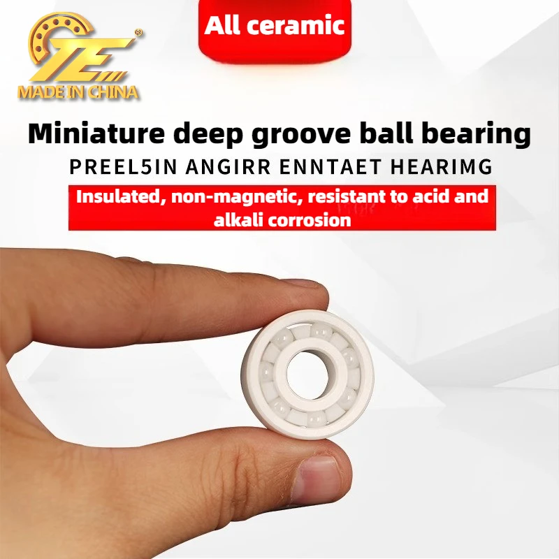 China TE Full Ceramic 623 624 625 626 627 628 629 R188 MR 94 95 R6 166ZZ High Temperature High Speed Bearing