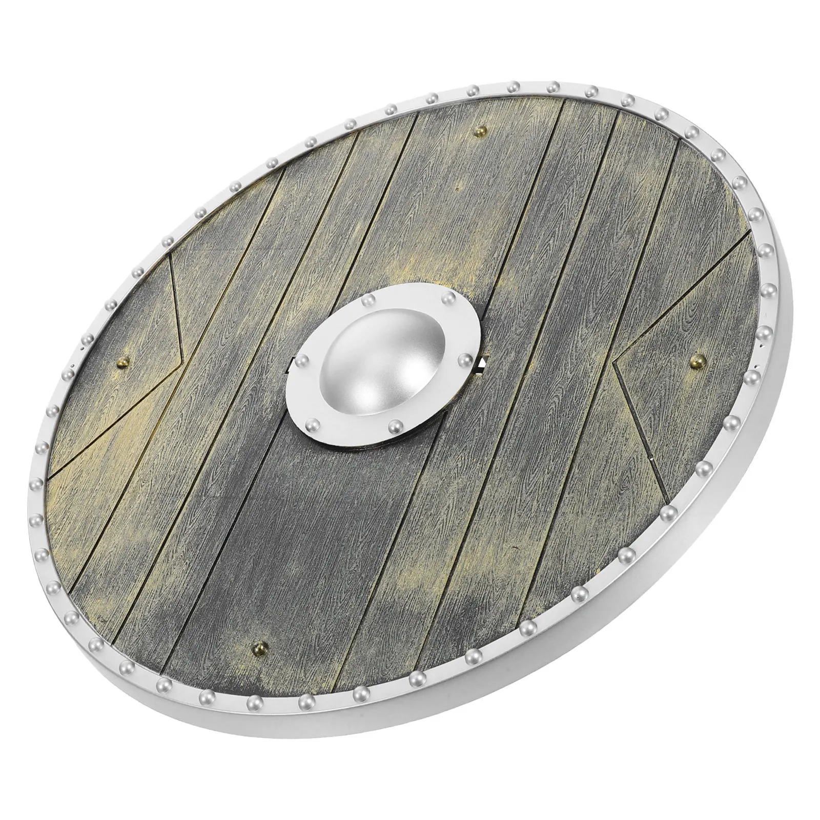 

Round Pirate Shield Plastic Medieval Pretend for Cosplay Viking Roman Soldier Stage Performance Party Decoration