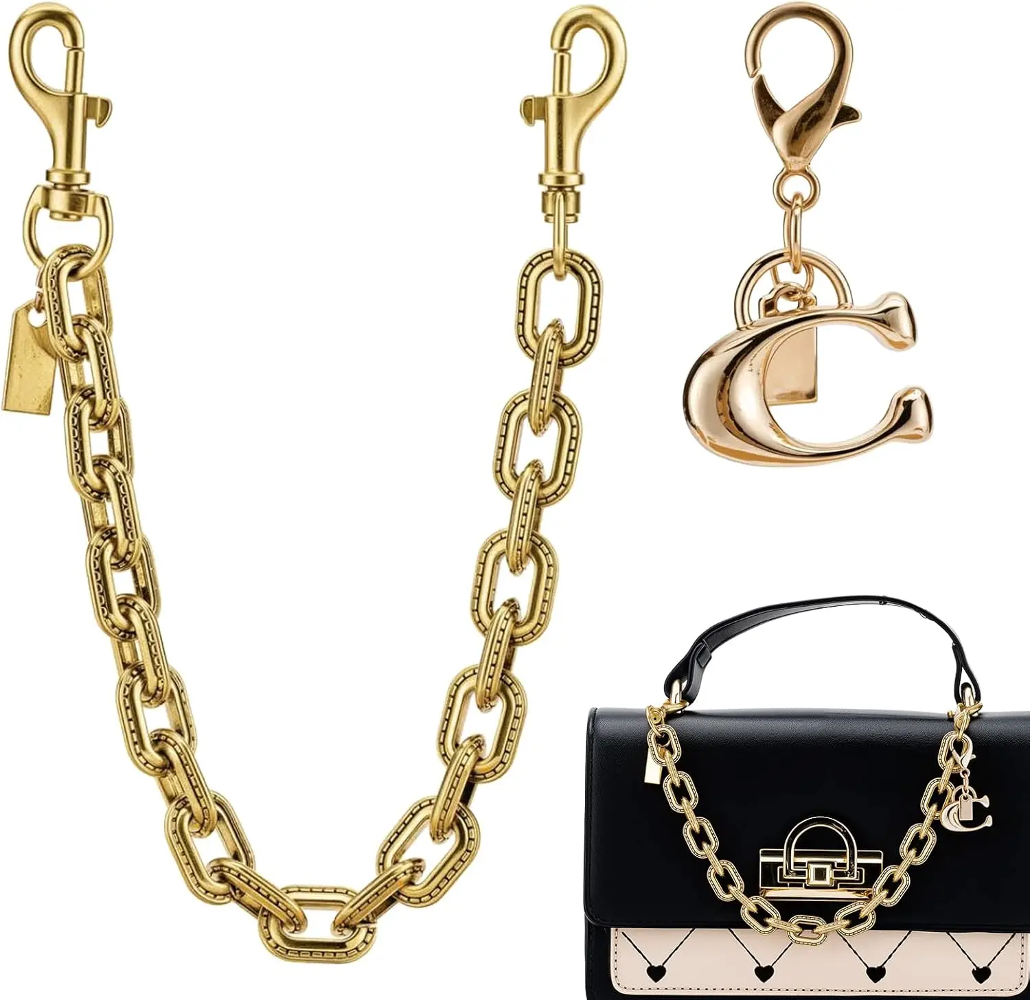 

Gold Bag Charm Vintage Purse Extender Chain for Women Handbags Jeans