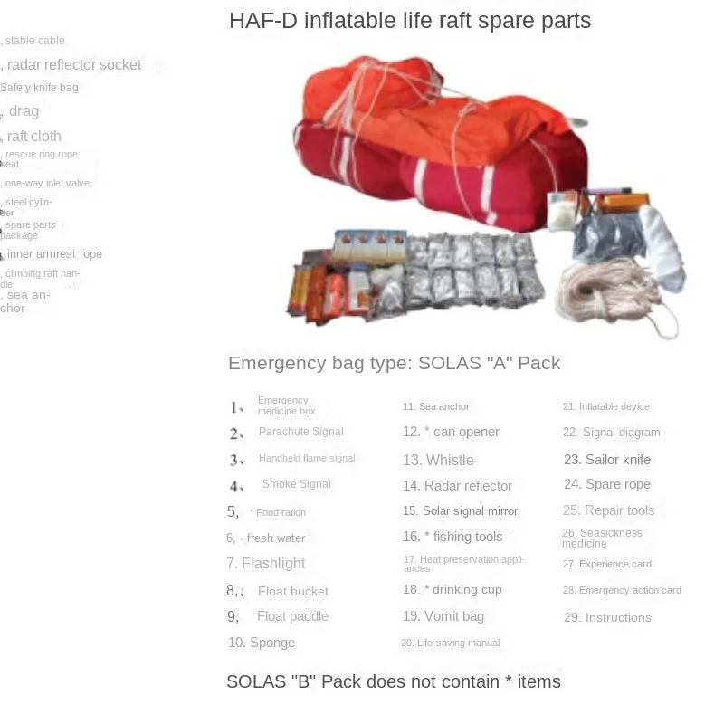 Supply 16-Person Hanging Inflatable Life Raft HAF-D16 Hanging Liferaft CCS Classification Society Certificate