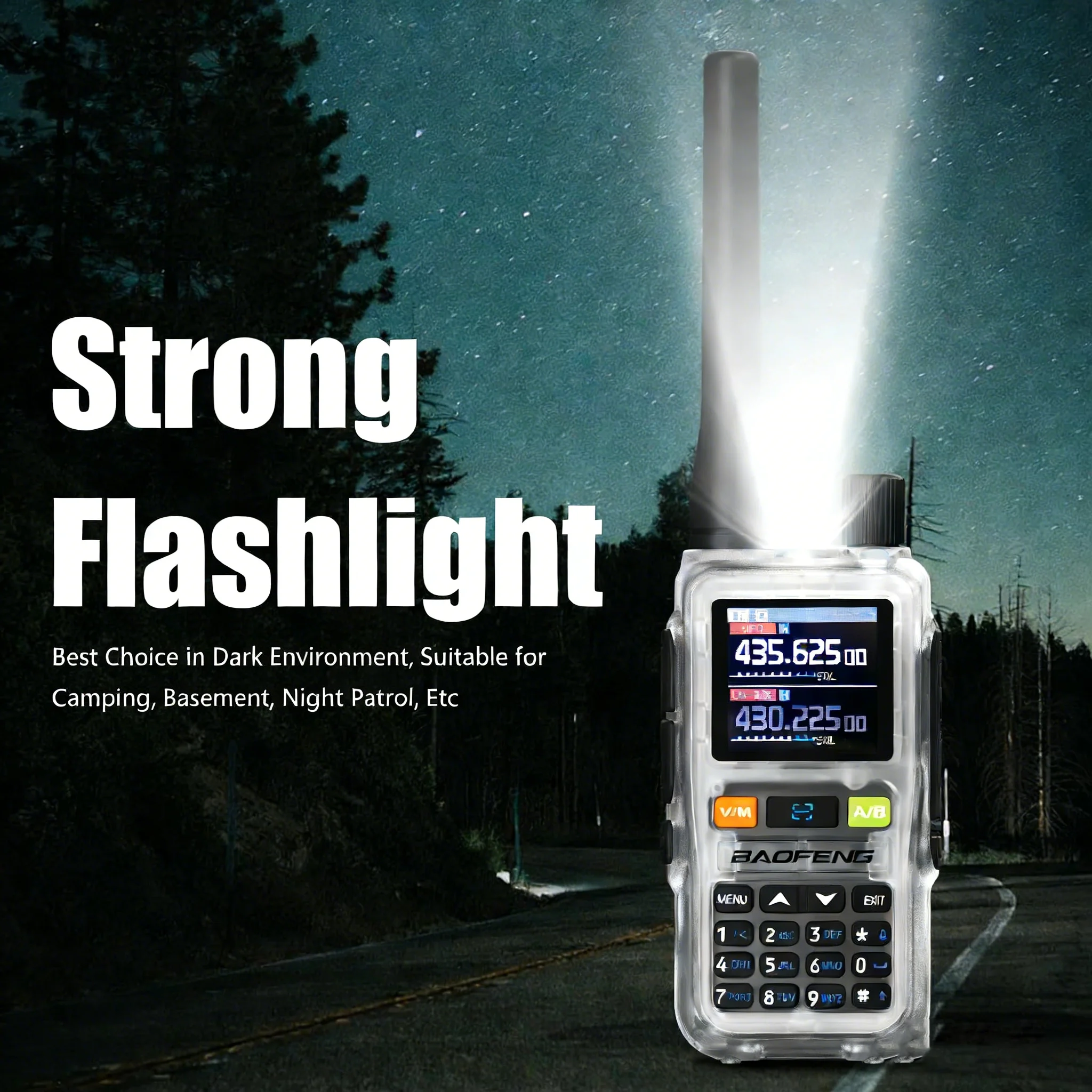 Baofeng UV-5R Mini Walkie Talkie Radio Ham Dual Band VHF UHF Air Band 5W 2200mAh Bluetooth Tipe-C PTT VOX untuk Berkemah di Luar Ruangan