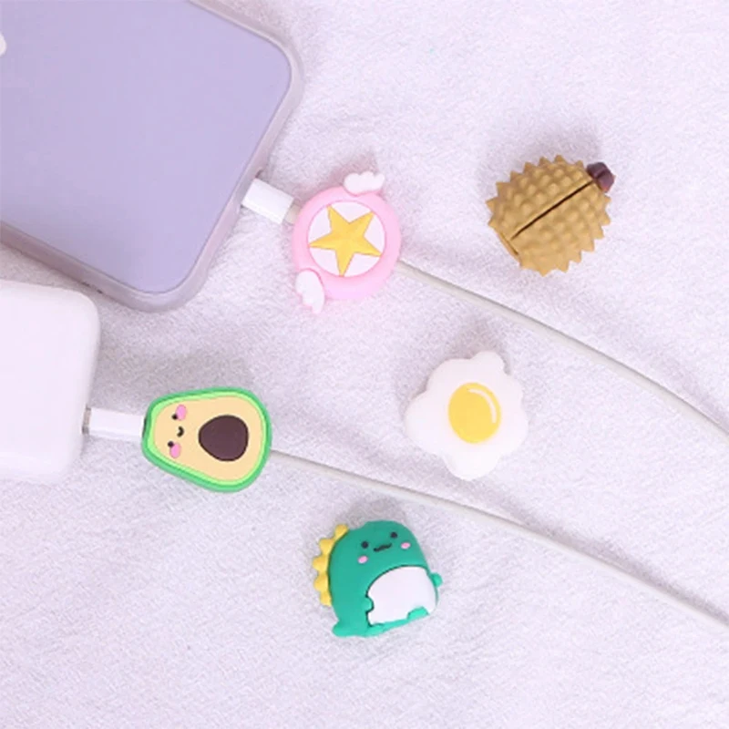 Cute Cartoon Cable Protector Cute Charger Protector Cable Winder Organizer Cable Bite Data Line Charger Cable Protective Cover