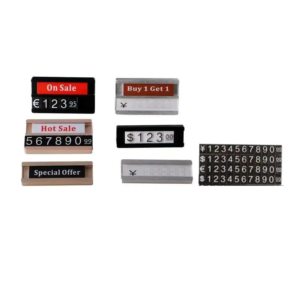 Table Sign Display Stand Name Price Card Holder Pricing Cube Tag For Retail Store Price, Advertising