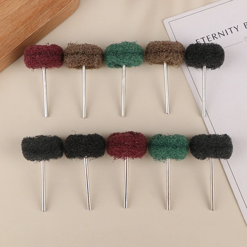 新しい 10/12 個ミニドリル研磨ブラシナイロンバフ研磨ホイールロータリーハンドツールアクセサリーセット錆除去剤