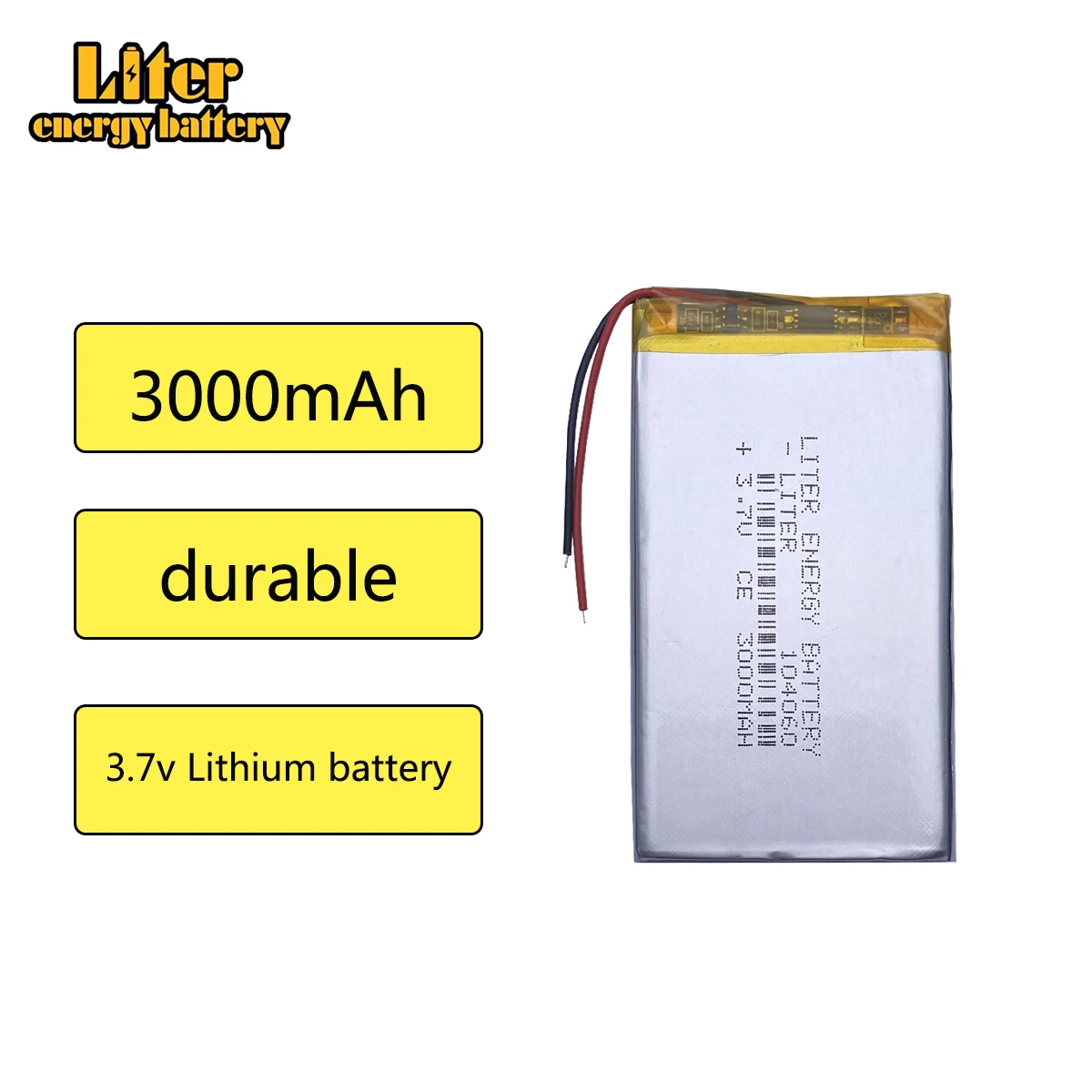 104060 3.7V 3000mah Lithium polymer Battery with Protection Board For MP3 MP4 GPS Digital Products Free Shipping