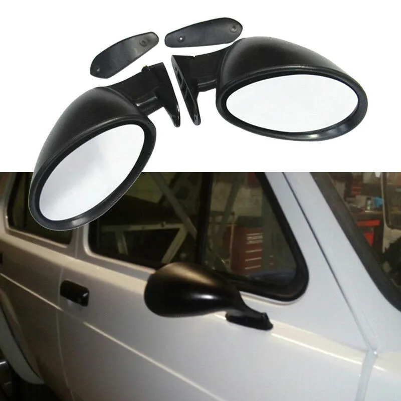A Pair Racing California Universal Custom Retro Door Wing Side Mirror Classic Fiat Vitaloni PAIR Rearview Mirrors