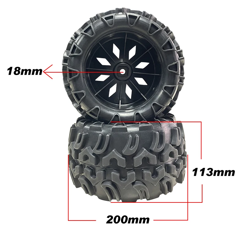 RC Truck Tires 2Pcs For 1/5 Rc Car 1/5 Remote Contol Toys Car Accessories for Children Adults V