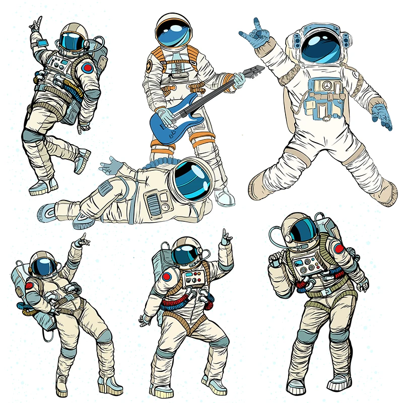 QCF568 Funny Hot Dance Astronaut Home Humor Decorative Wall Stickers