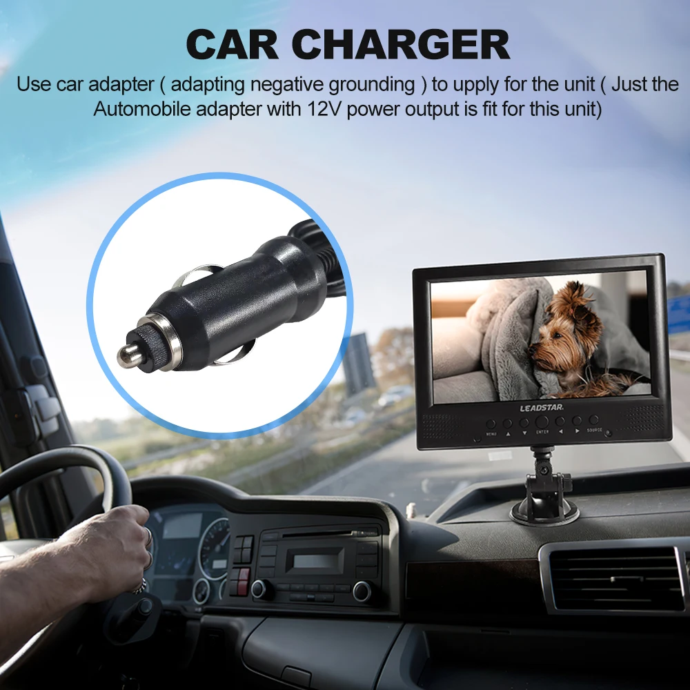 9 Inch Portable Car TV Player Mini HD Digital Television DVB-T/T2 ISDB-T ATSC Digital Analog Car Television Supports TF Card USB