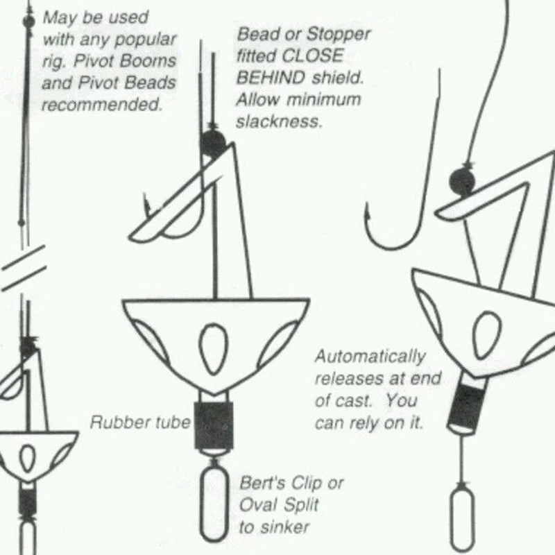 20 stücke Auswirkungen Köder Schilde Meer Angeln Rig Köder Halter Clip Einfache Kunststoff Aushaken Gerät Angeln Werkzeuge – Detail 5