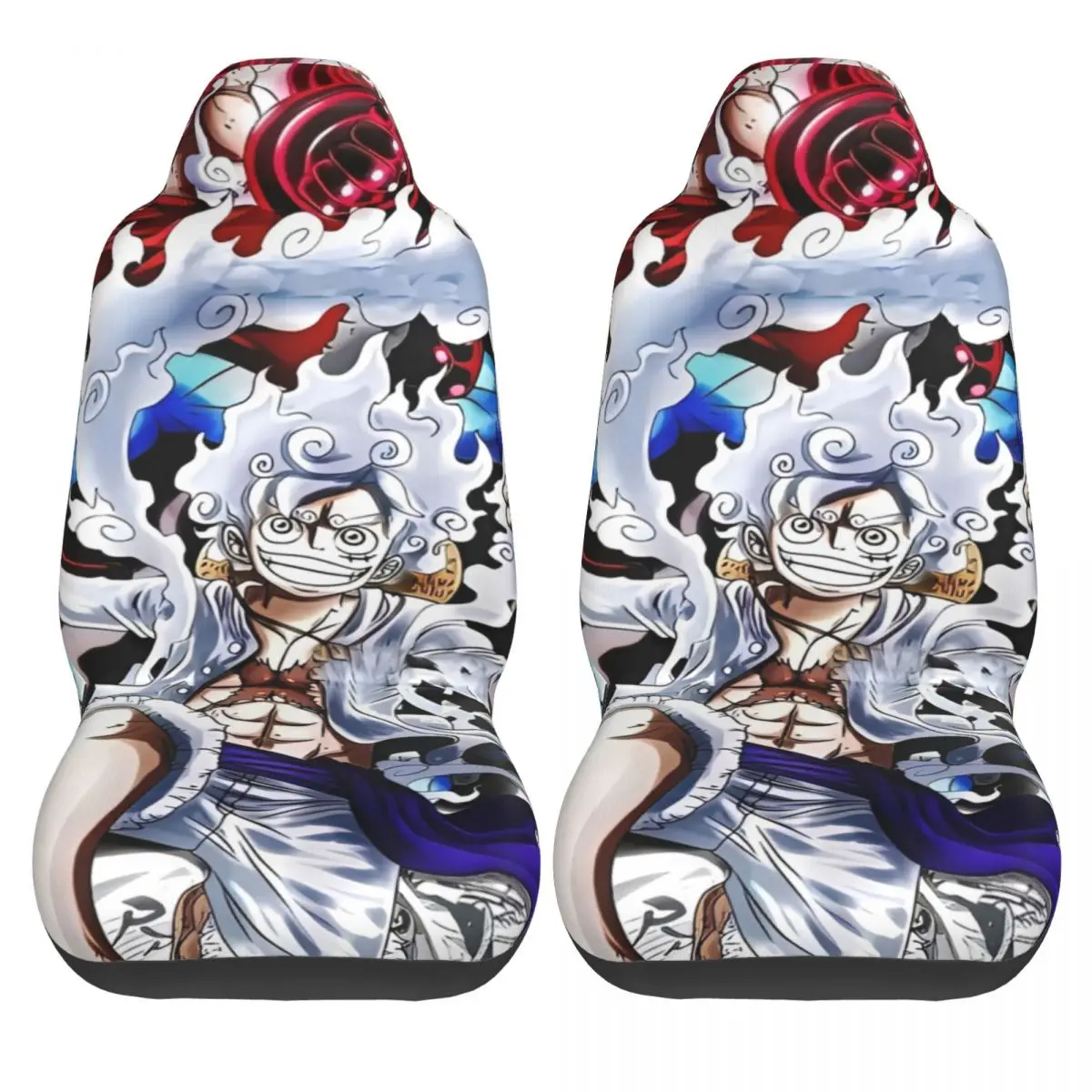 One Piece Luffy Universal Car Seat Cover Suitable For All Kinds Models The Straw Hat Crew Car Seats Covers Polyester Car Styling