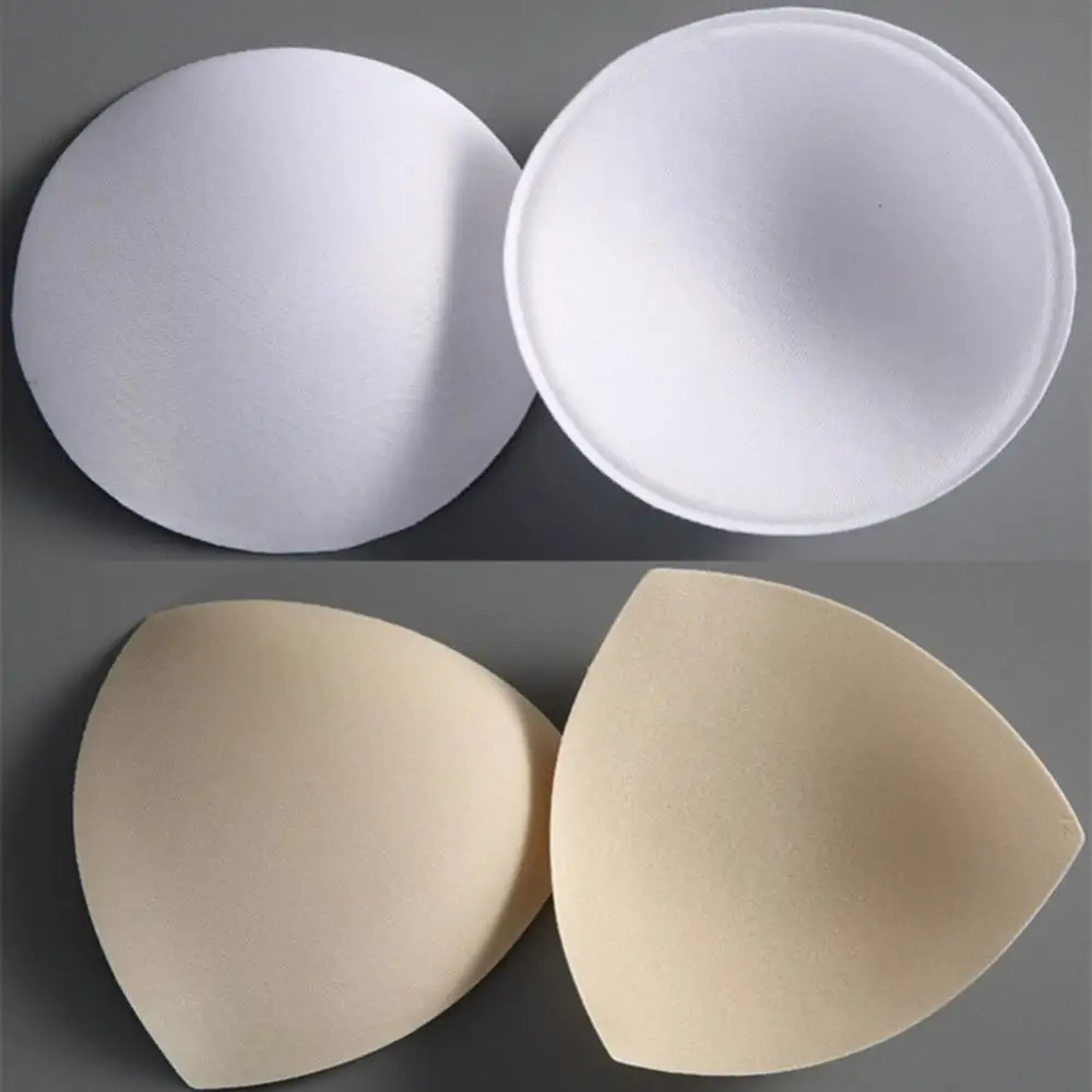 Circular/Triangle Sponge Bra Inserts Pads Women Soft Removable Underwear Push up Breast Enhancer Bra Pads Intimates Accessories