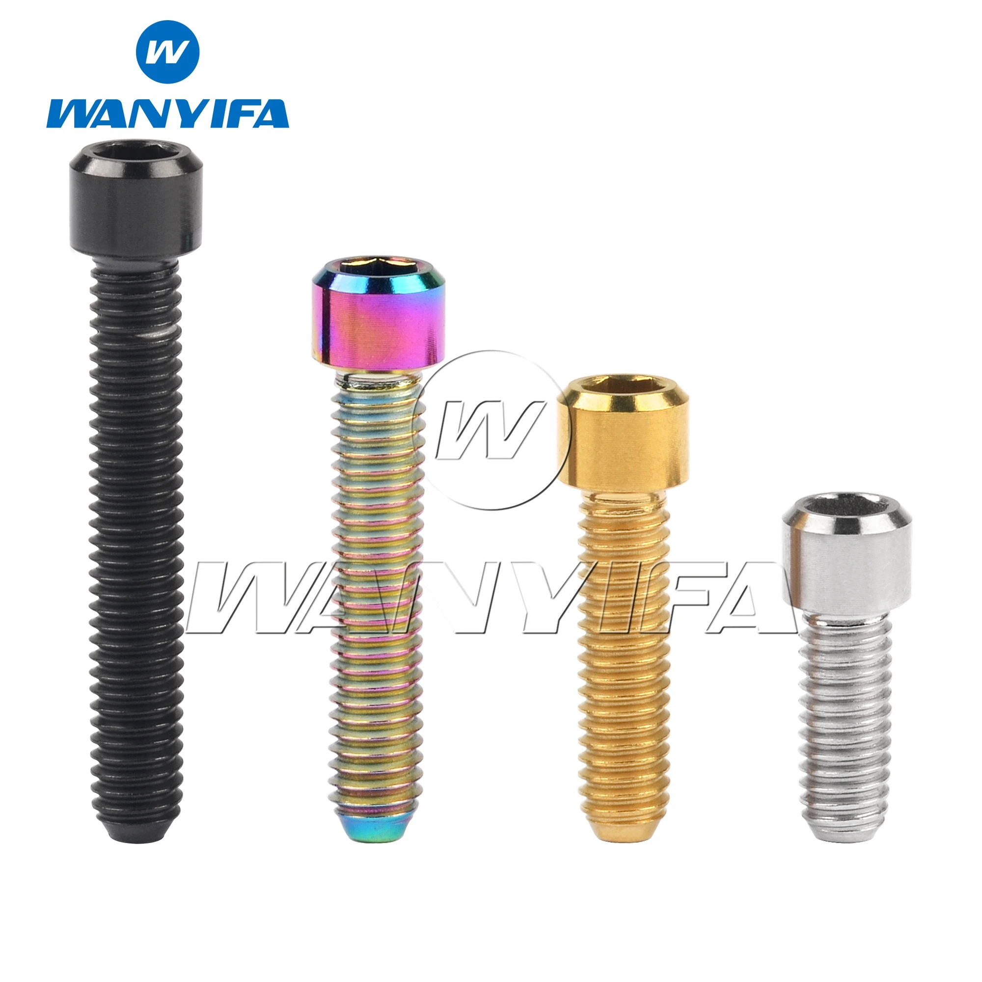 Wanyifa-perno de titanio M4 X 10 13,5 15 20 25mm, llave Allen, tornillo de cabeza pequeña para bicicleta, desviador trasero/delantero, ajuste H/L