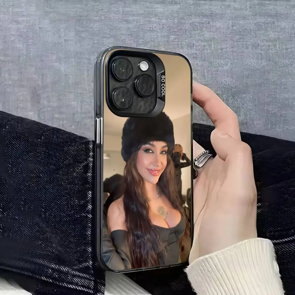 Phone Case For iPhone 12,16,11,14,13,17,15,Pro,Max,Plus,E,Air,Mini Black Soft Singer M-Maria Becerra Cover