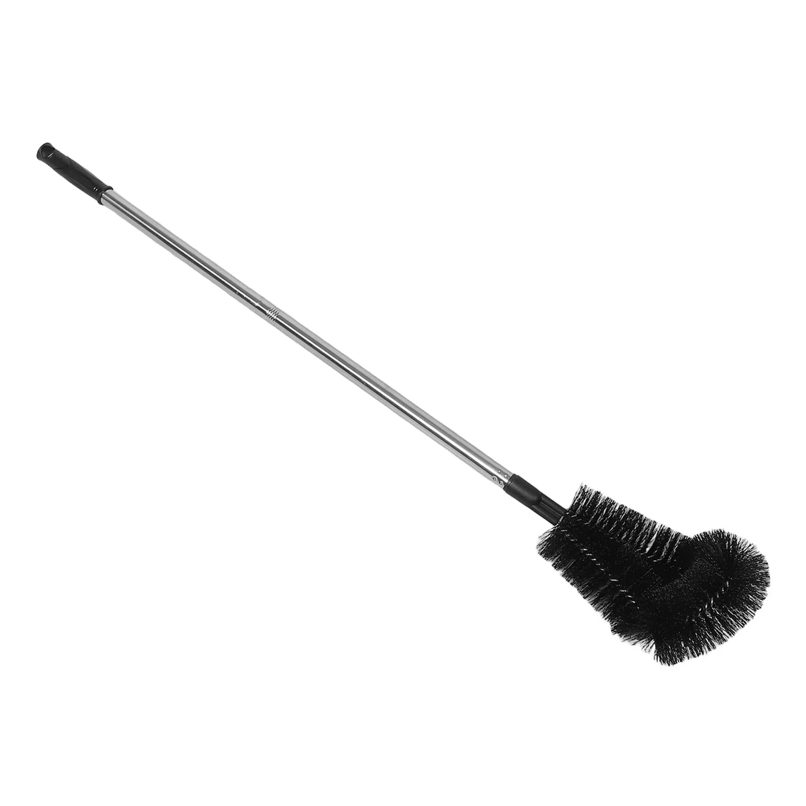 Gutter Cleaning Brush with 0.8m Stainless Steel Pole Adjustable Sectional Design for Rain Gutters Roof Statues Fountains Outdoor