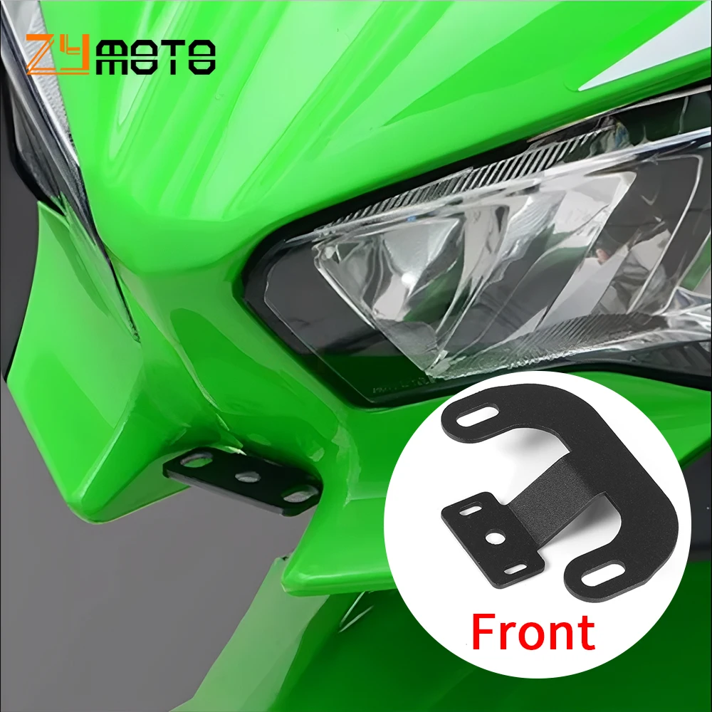 

Motorcycle Accessories Front Rear DVR Data Logger Navigation Bracket Holder ﻿For Kawasaki Ninja500 2024 2025 Ninja400 2018-2023
