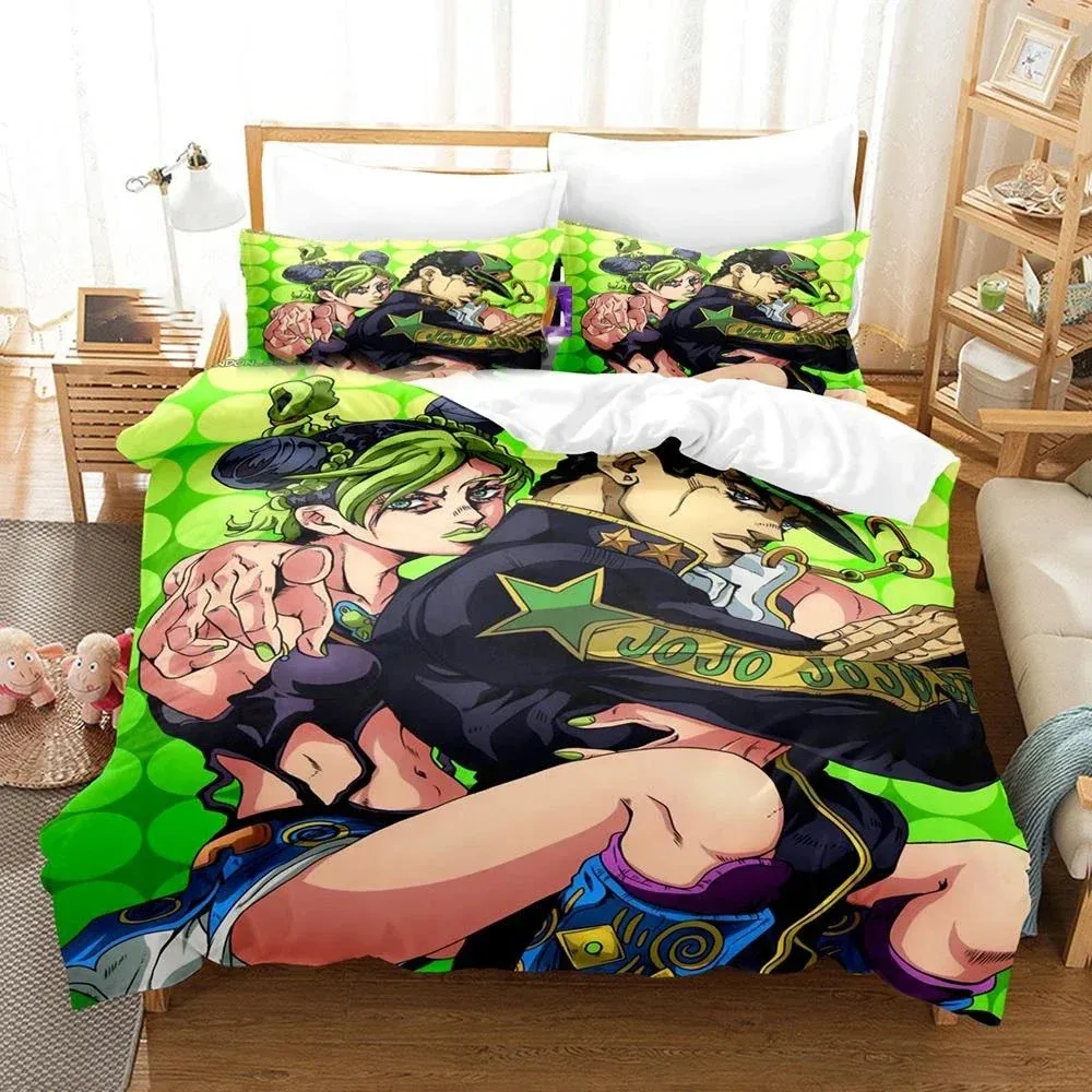 JoJo Bizarre Adventure 3D NEW Duvet Cover Pillowcase Bedding Set Adult Boy Girl Bedroom Decoration Children Single Double Large
