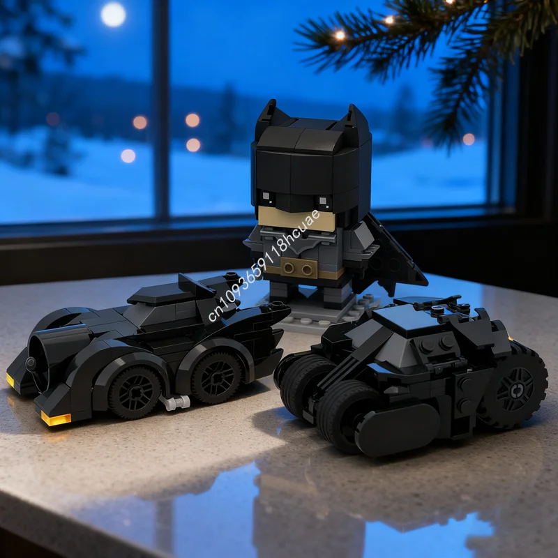 

375 шт. MOC Dark Knight Batmobiles Brickheadzed Модель Строительные Блоки Сборка Рождественские Подарки DIY Игрушка Творческая Идея День Рождения