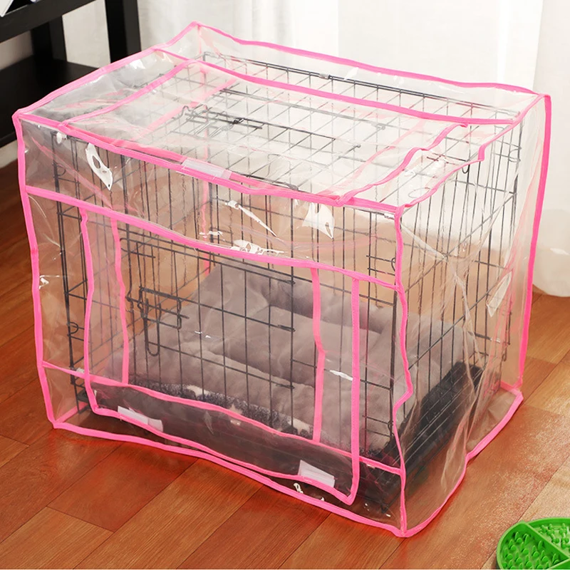 

Cat Dog Cage Protective Cover Outdoor Windproof Warm Pet Cage Cover Transparent Waterproof Mosquito-proof Pet Nest Cover