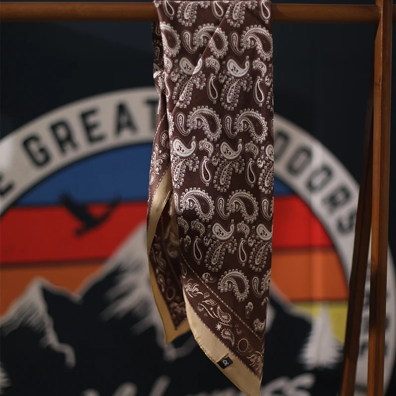 Pañuelo de Seda Fino para Hombre, C Cuad con Estampado Floral, Decoración para el Cuello, para Csa, Traje, Corbata,...