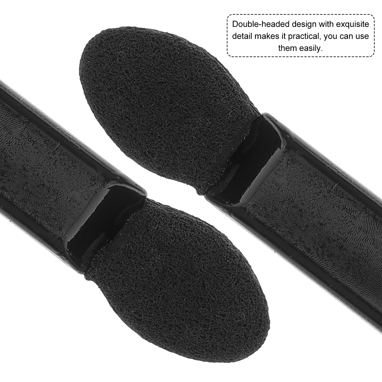 

50pcs Eye Applicator Double Sided Makeup Brush Eyeshadow Brush Kit Lightweight Sponge Plastic Women Travel Daily Use