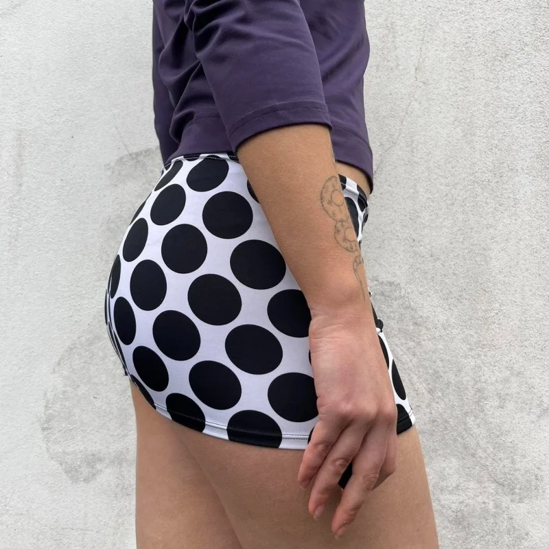 

White Black Polka Dot High Waist Skirt Y2k Cute Mini Skirt Pants Sexy Women's 90s VintageSlim Fit Short Pencil Skirt Clubwear