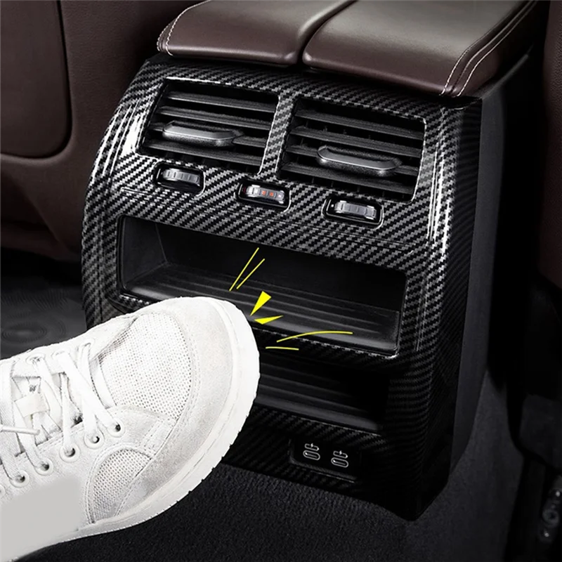 

For BMW 5 Series G30 G38 2018-2023 Car Rear Air Conditioning Vent Outlet Cover Trim Frame Sticker Accessories