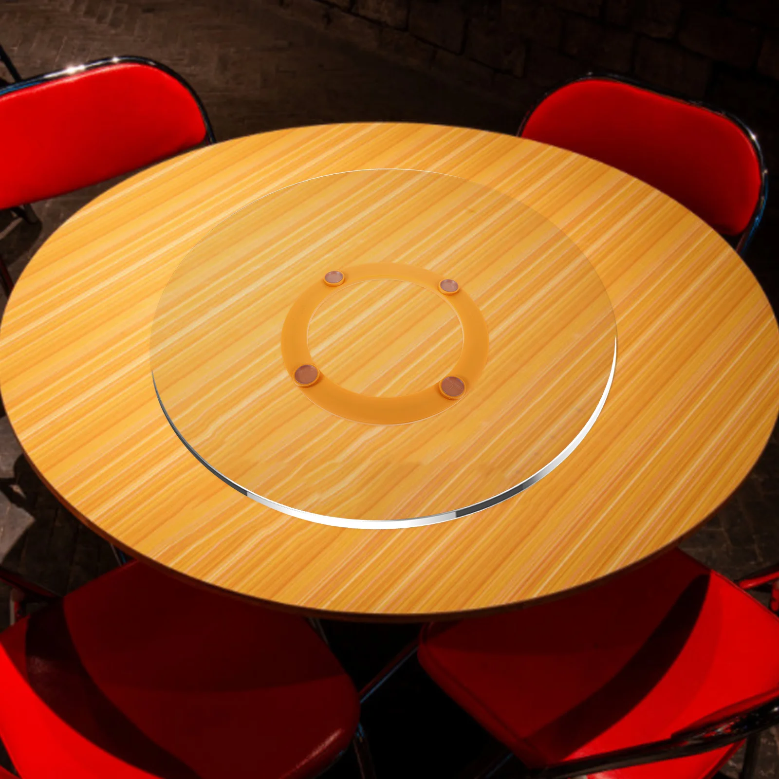 

Dining Table Turntable Rotating Bearing Smooth Round Hollow Swivel Plate Heavy Duty Sturdy Table Base Household Dining Accessory