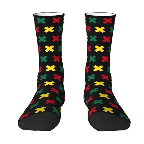 Funny Printing Ajax Bob Marley Socks for Men Women Stretchy Summer Autumn Winter Amsterdam Football Crew Socks